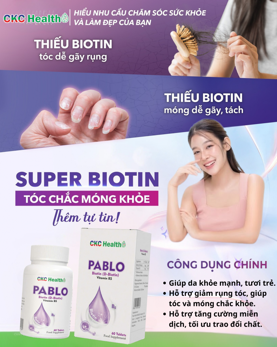 TÓC RỤNG – MÓNG YẾU? CÓ THỂ BẠN ĐANG THIẾU BIOTIN!
